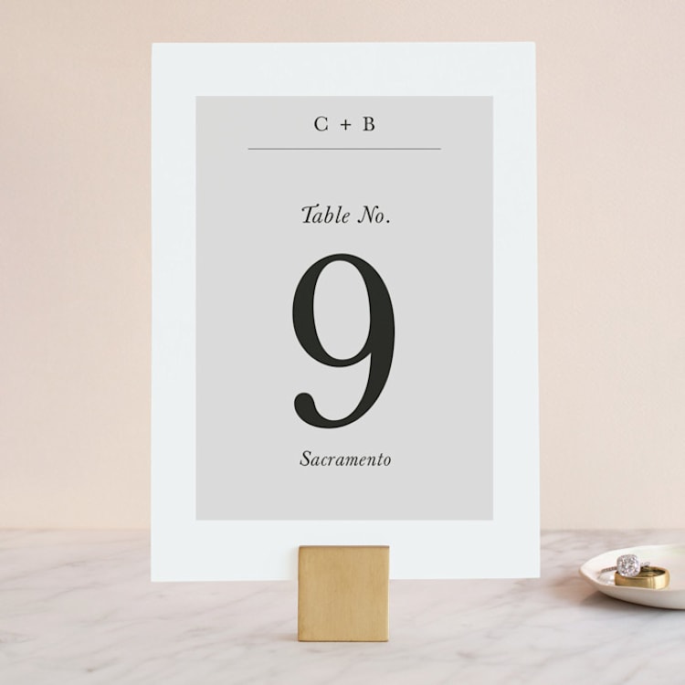 "Catherine" - Table Numbers in Natural by Studio Griffin - Front