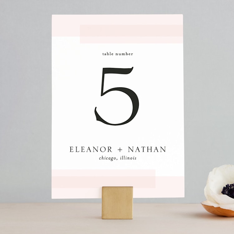 "Transparent" - Table Numbers in Magnolia by Erin Deegan - Front