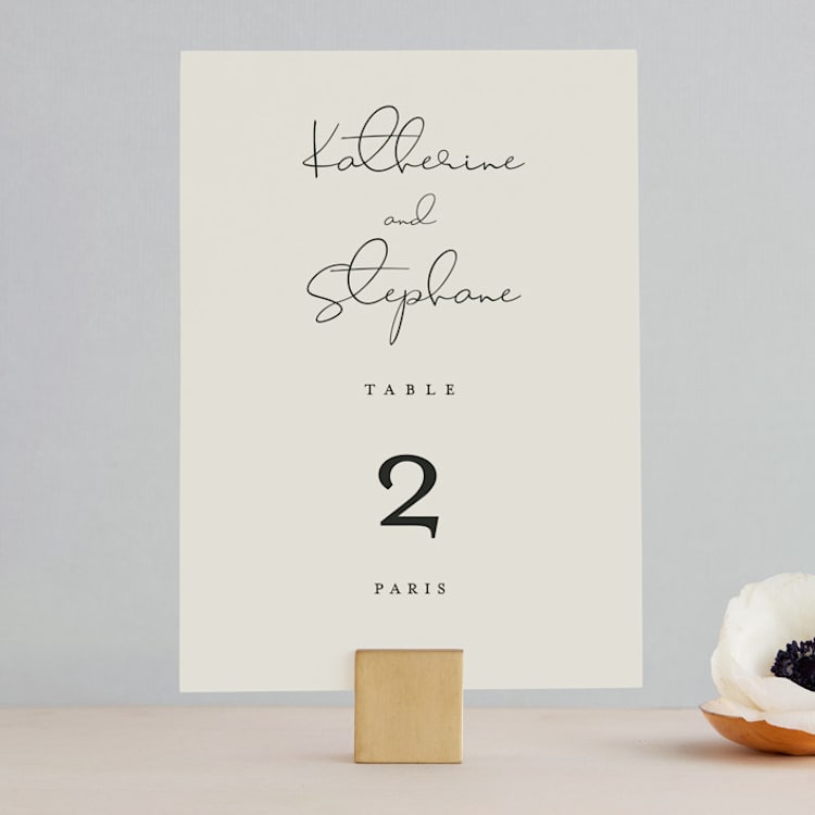 "sweet sweet elegance" - Table Numbers in Dutch Cream by frances mathys - Front
