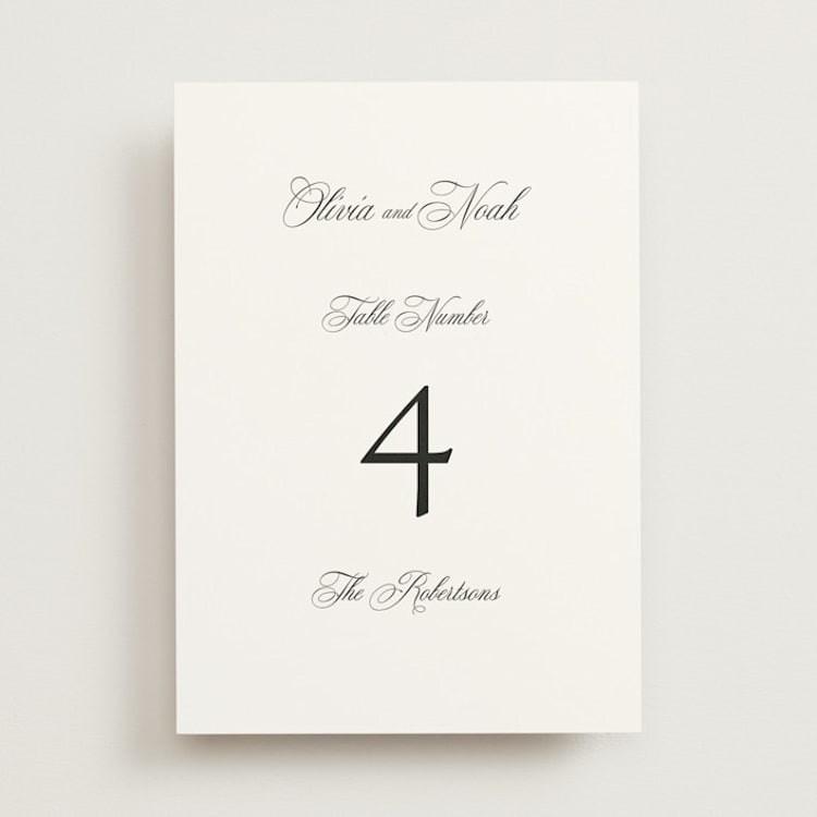 "legacy" - Table Numbers in Pure by Design Lotus - Front
