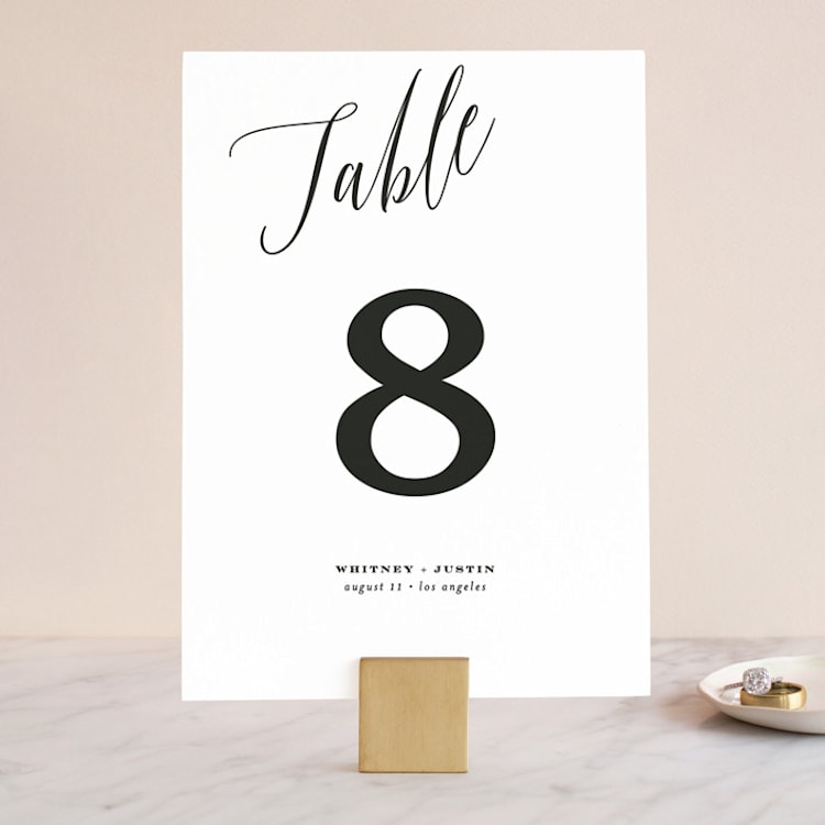 "Signed" - Table Numbers in Pearl by Roxy Cervantes - Front