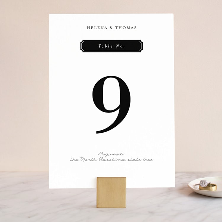 "Helena" - Table Numbers in Quartz by 2birdstone - Front