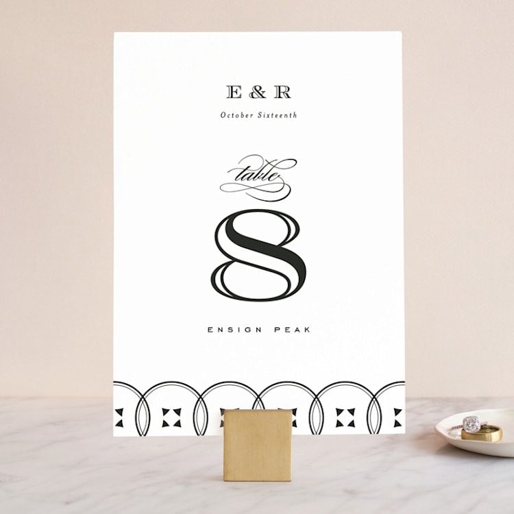 "Diantha" - Table Numbers in Ink by Kimberly Morgan - Front
