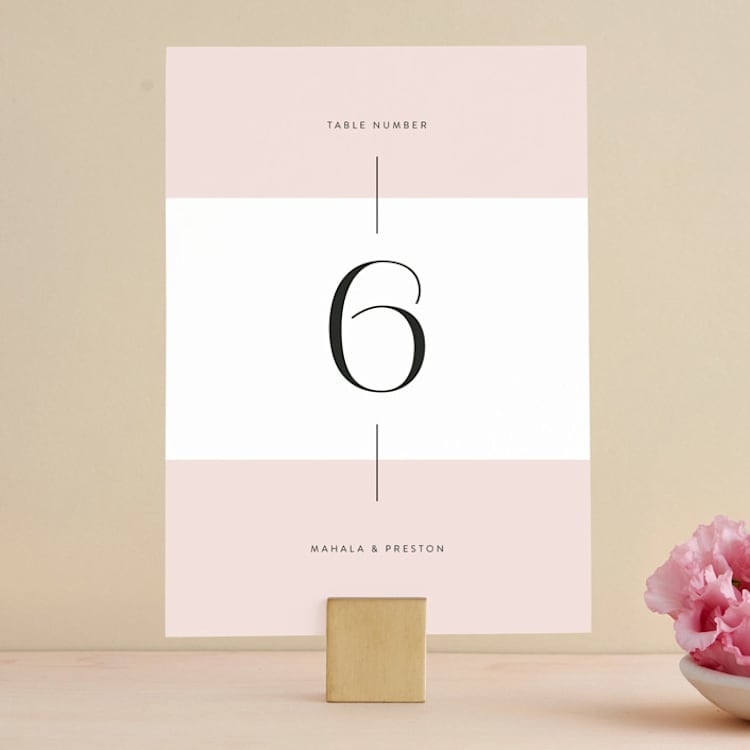"The Ace" - Table Numbers in Petal by Rochelle Renee - Front