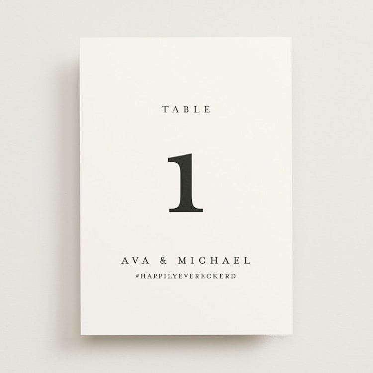 "Delicate" - Table Numbers in Obsidian by Jennifer Postorino - Front