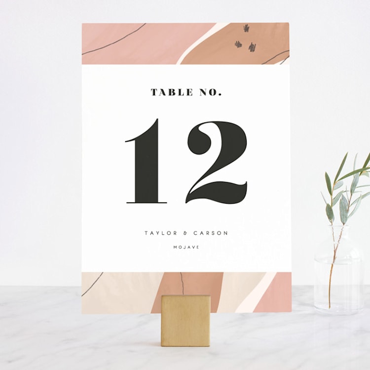 "Formation" - Table Numbers in Terracotta by Olivia Goree - Front