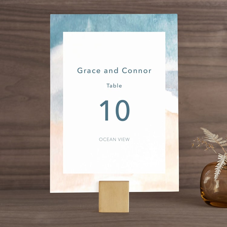 "Sea and Sand" - Table Numbers in Cortez by Jenny Partrite - Front
