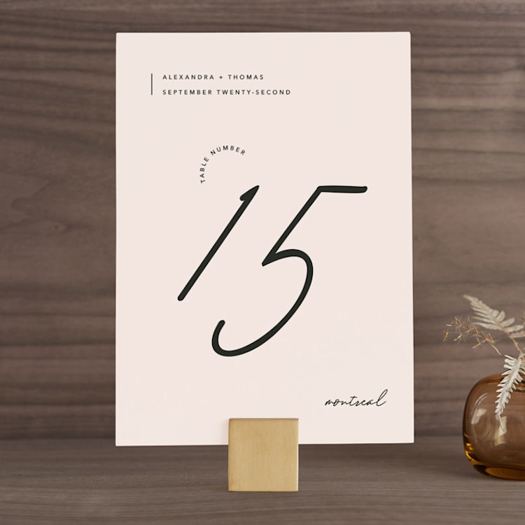 "Aesthetic" - Table Numbers in Blush by Liz Conley - Front
