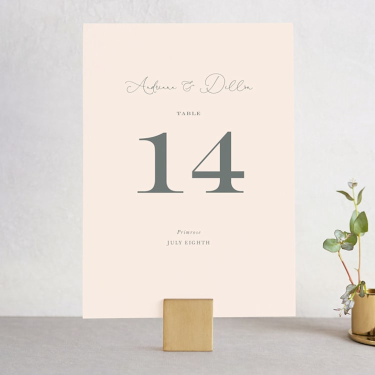 "EverAfter" - Table Numbers in Petal by Rochelle Renee - Front