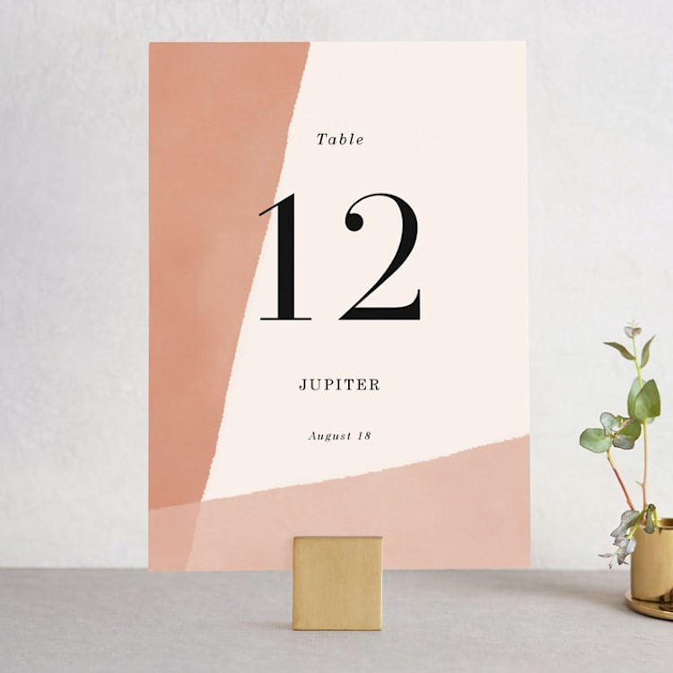 "Magazine Serif" - Table Numbers in Sand Dunes by Elly - Front