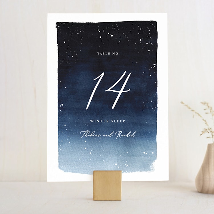 "Let It Snow" - Table Numbers in Celestial by Anastasia Makarova - Front