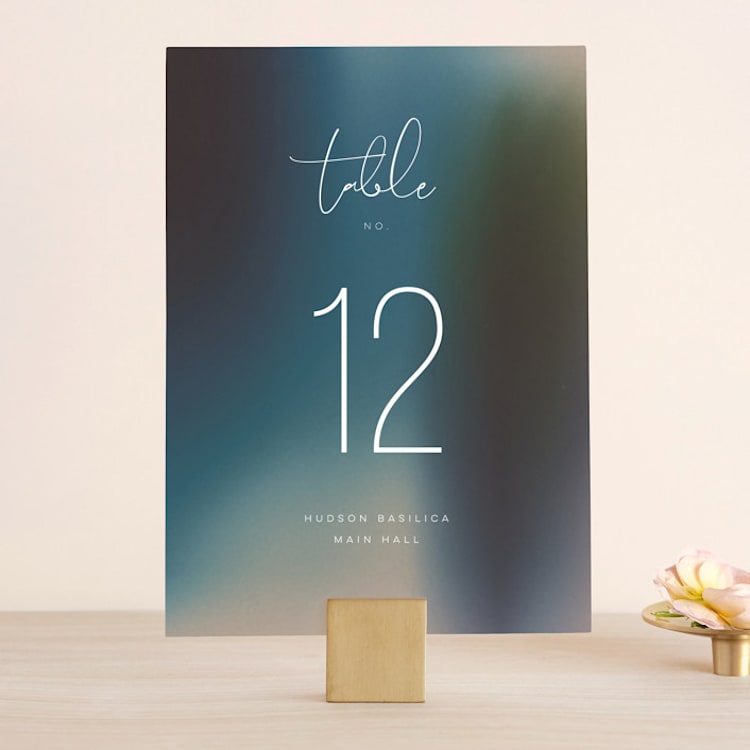 "Mystique" - Table Numbers in Ocean by Lisa McLean - Front
