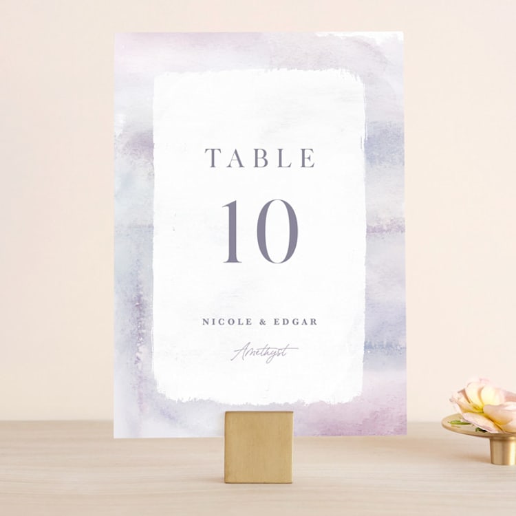 "Lavender fields" - Table Numbers in Lavender by Hooray Creative - Front