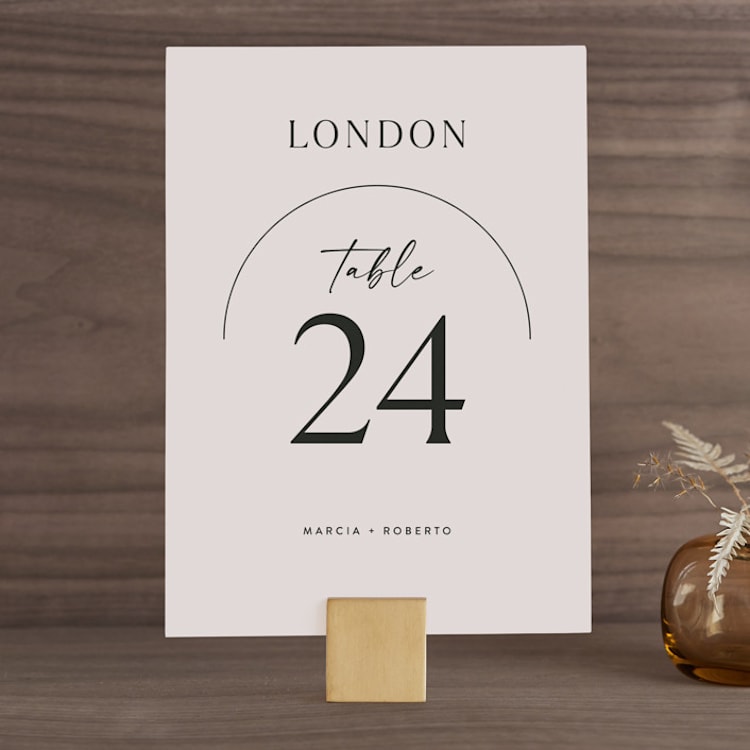 "Overjoyed" - Table Numbers in Almond by Jill Means - Front