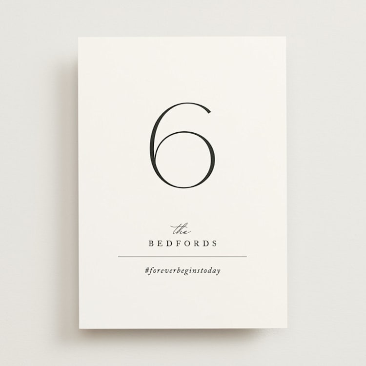 "Initial" - Table Numbers in Pearl by Jennifer Postorino - Front