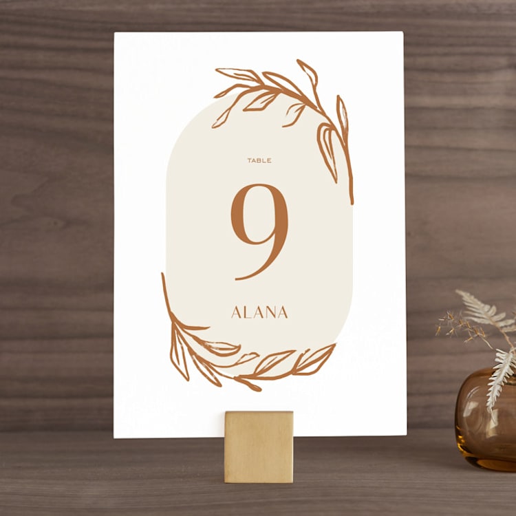 "Ovalon" - Table Numbers in Terracotta by Pati Cascino - Front
