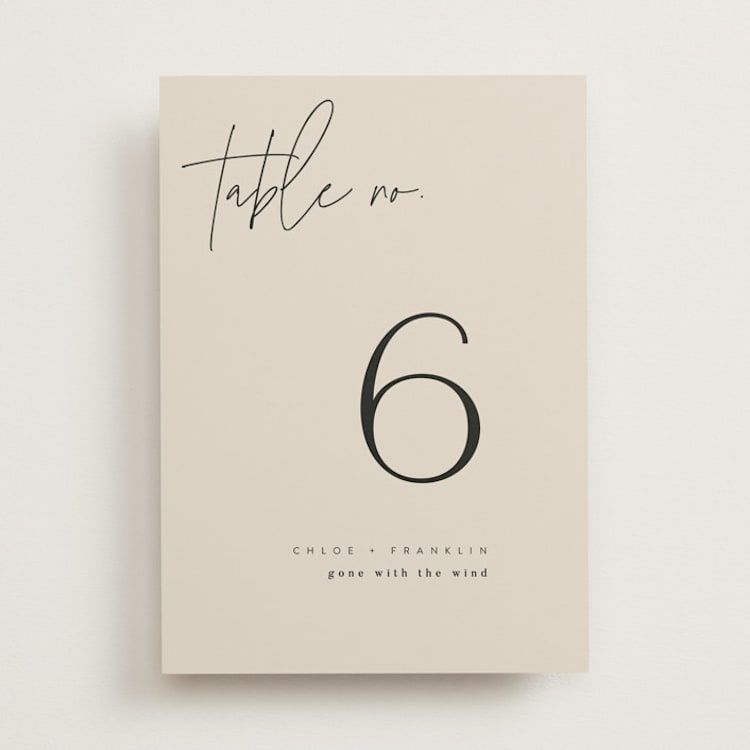 "Layered" - Table Numbers in Natural by Kelly Schmidt - Front