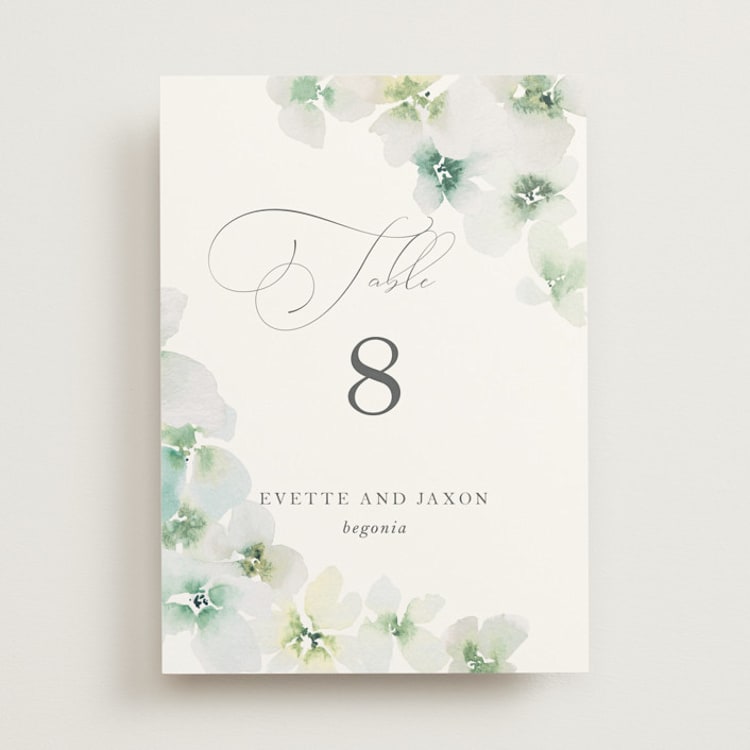 "Whispered" - Table Numbers in Springtime by Design Lotus - Front