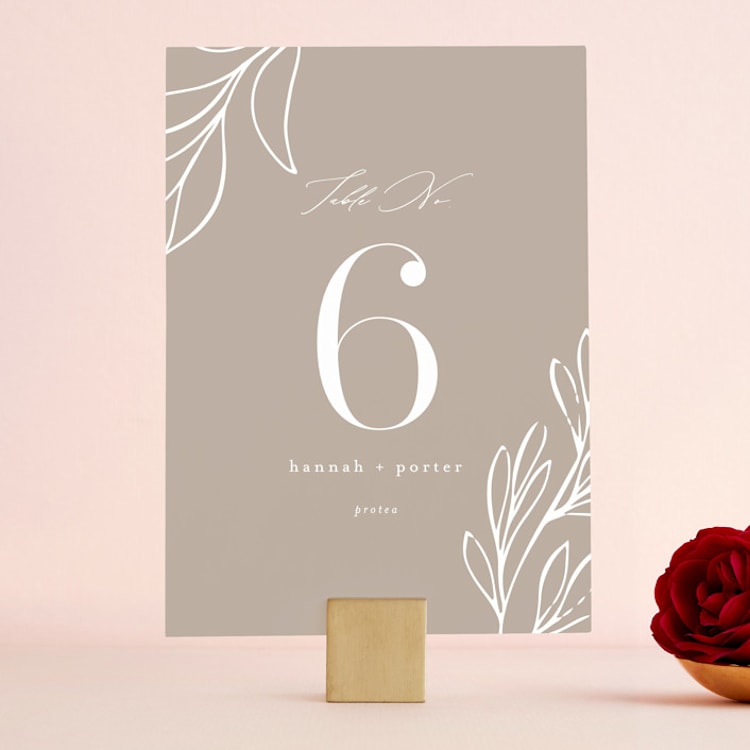 "Mystique" - Table Numbers in Linen by Ashley Rosenbaum - Front