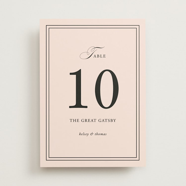 "Story Line" - Table Numbers in Petal by Kimberly FitzSimons - Front
