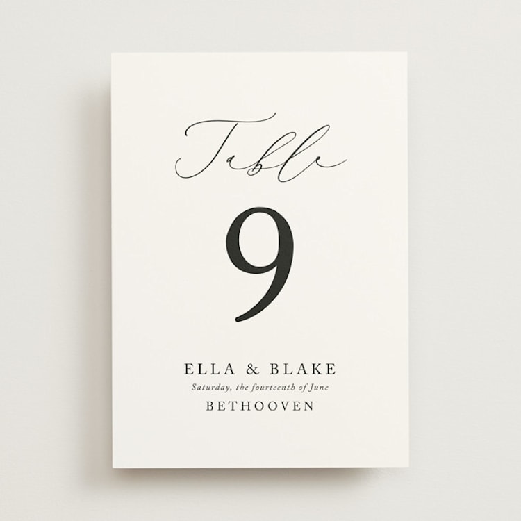 "Breathe" - Table Numbers in Linen by Jennifer Postorino - Front