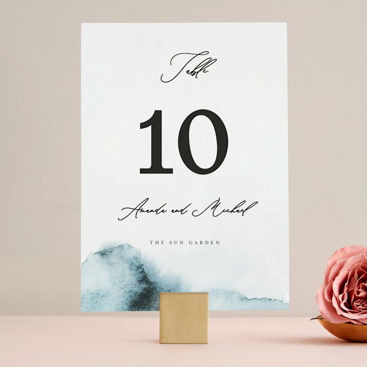 "Ocean Vibes" - Table Numbers in Sky by Marina Onoprienko - Front