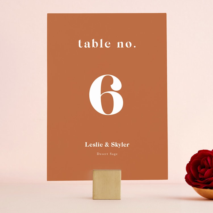 "boho desert" - Table Numbers in Sand by Cass Loh - Front