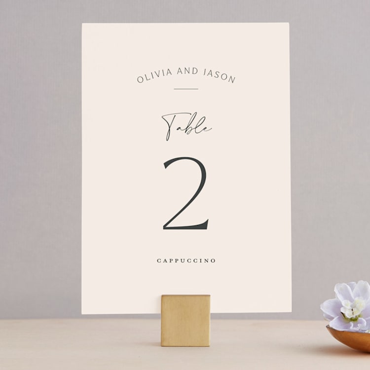 "Splendid" - Table Numbers in Ecru by Sandra Picco Design - Front
