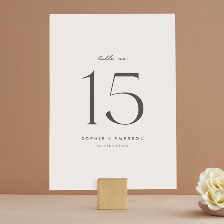 "classic names" - Table Numbers in Ivory by Susan Asbill - Front