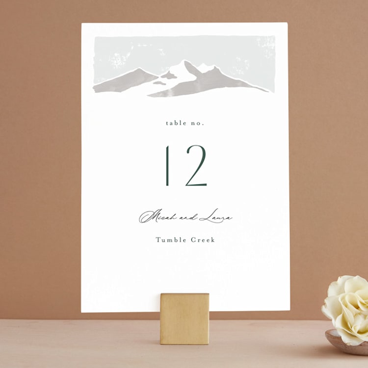 "Foothills" - Table Numbers in Grass by Alethea and Ruth - Front