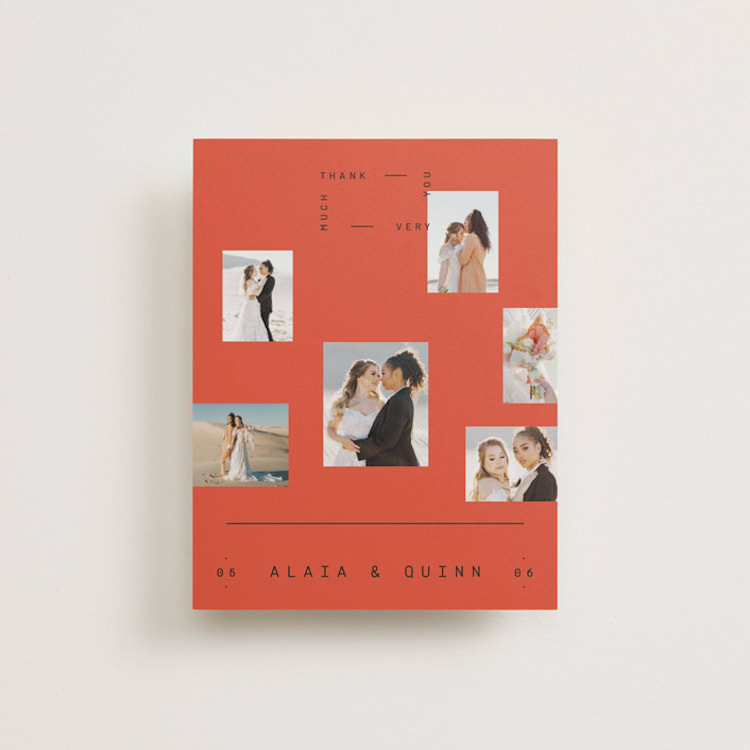 "Alaia" - Flat Wedding Thank You Cards in Verona Sunset by Blustery August - Front