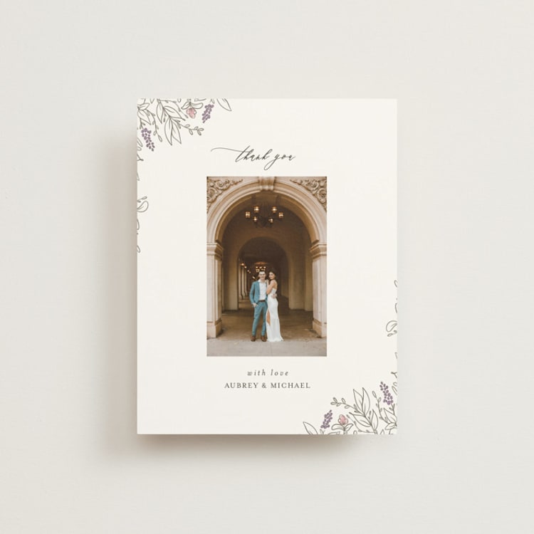 "Cottonwood" - Flat Wedding Thank You Cards in Ravello by Anne Ciotola - Front