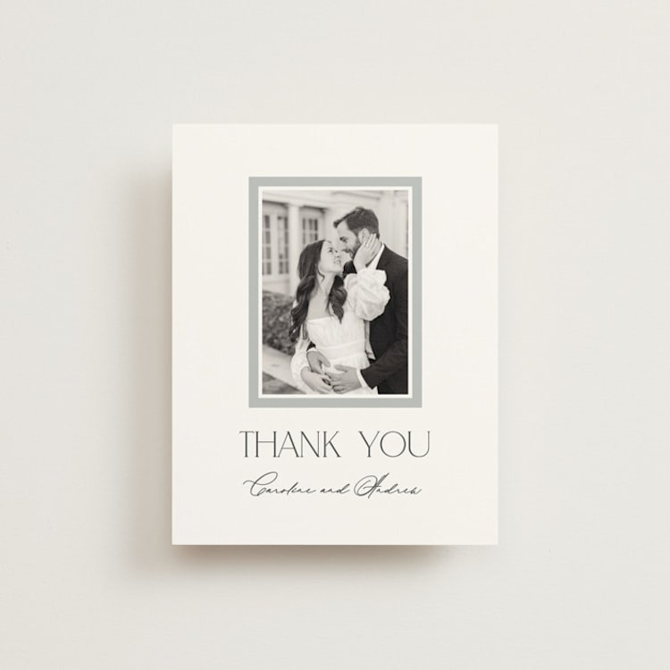 "Contemporary" - Flat Wedding Thank You Cards in Cotton by Vanessa Doyle - Front