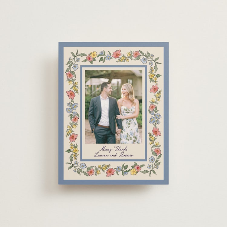 "A wedding in Low Country" - Flat Wedding Thank You Cards in Cornflower by Chris Griffith - Front
