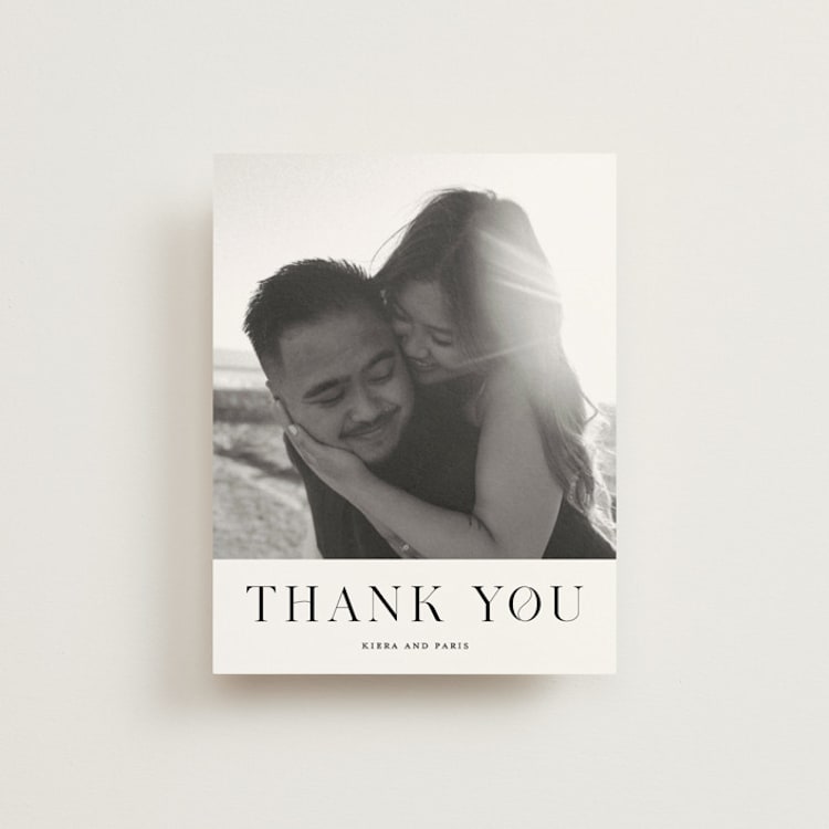 "Embellished Note" - Flat Wedding Thank You Cards in Tuxedo by tuldok - Front
