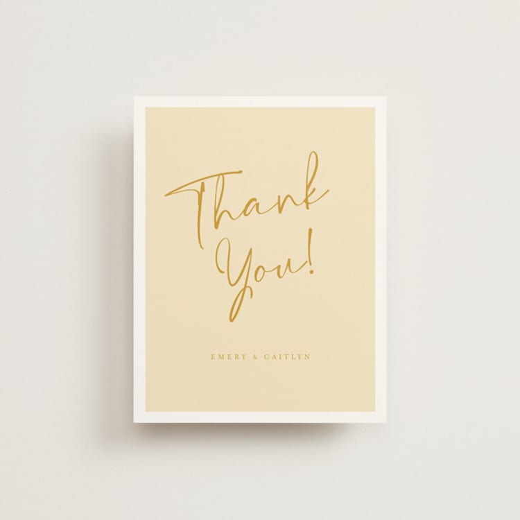 "Ink scribble" - Flat Wedding Thank You Cards in Honey by Adelyn T. - Front