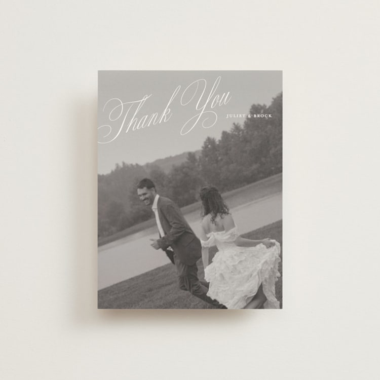 "Enamored" - Flat Wedding Thank You Cards in Pearl by Pixel and Hank - Front