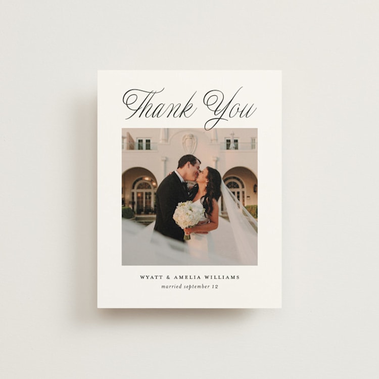 "Terra" - Flat Wedding Thank You Cards in Snow by Pixel and Hank - Front