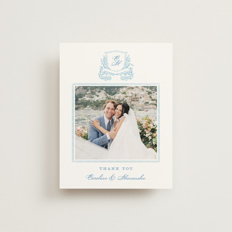 "Royalty" - Flat Wedding Thank You Cards in Capri by Creo Study - Front