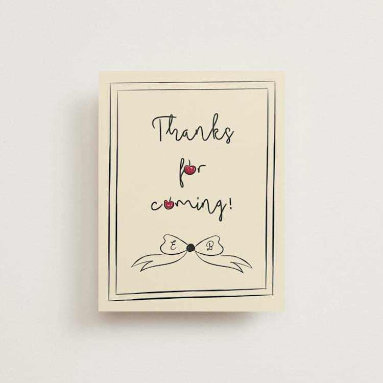 "Modern Love" - Flat Wedding Thank You Cards in Champagne by Helena Vitto - Front