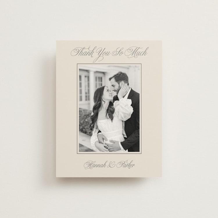 "Let's Say I Do" - Flat Wedding Thank You Cards in Ivory by Petra Kern - Front