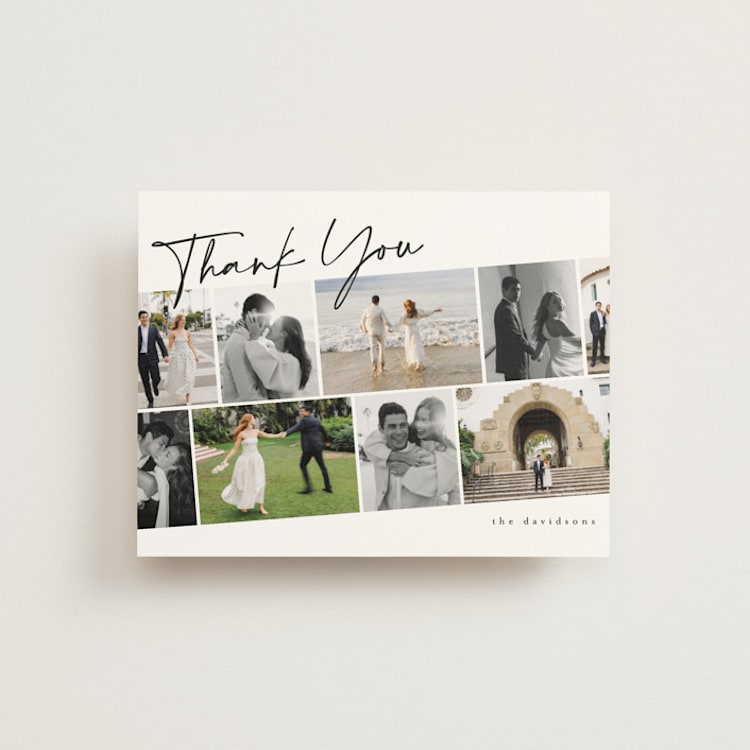 "Highlights" - Flat Wedding Thank You Cards in Snow by Iveta Angelova - Front