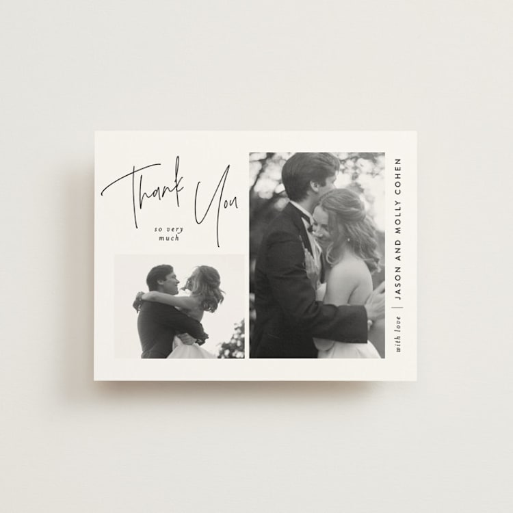 "signature frames" - Flat Wedding Thank You Cards in Cloud by JoAnn Jinks - Front