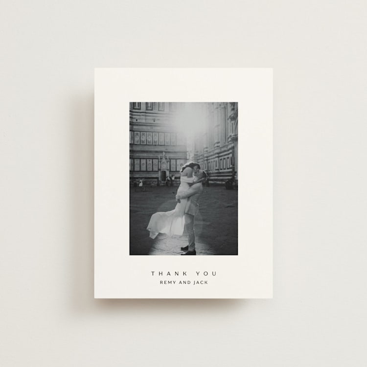 "Breathe love" - Flat Wedding Thank You Cards in Wave by Yuliya Evseeva - Front