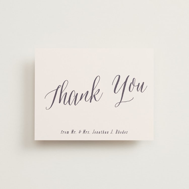 "Garden Lights" - Flat Wedding Thank You Cards in Plum by Hooray Creative - Front