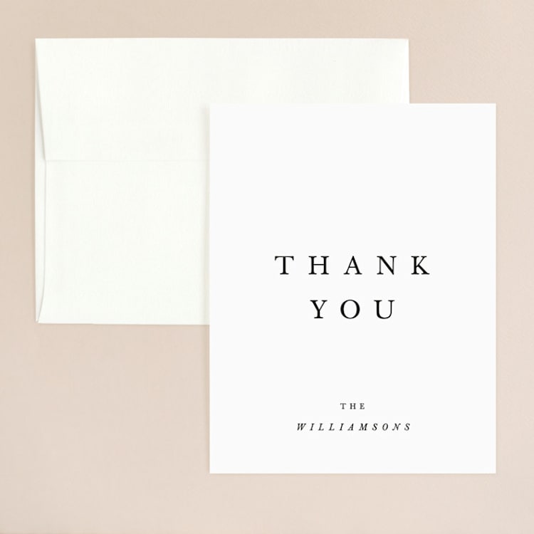 "Johannis" - Flat Wedding Thank You Cards in Ink by Jack Knoebber - Front