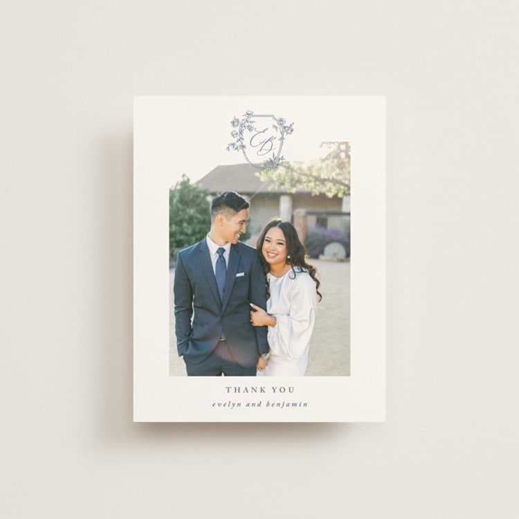 "Close to my Heart" - Flat Wedding Thank You Cards in Twilight Whisper by Design Lotus - Front