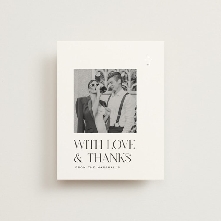 "Clarity" - Flat Wedding Thank You Cards in Diamond by Heather Cairl - Front
