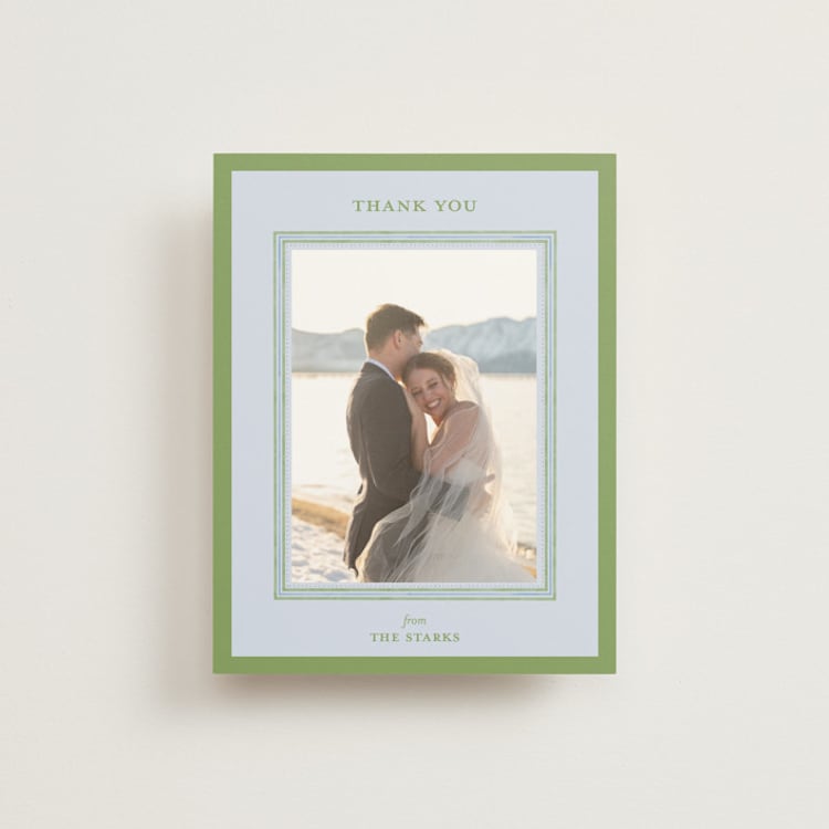 "Hydrangea Vines" - Flat Wedding Thank You Cards in Coastal by Madhvi Samimi - Front