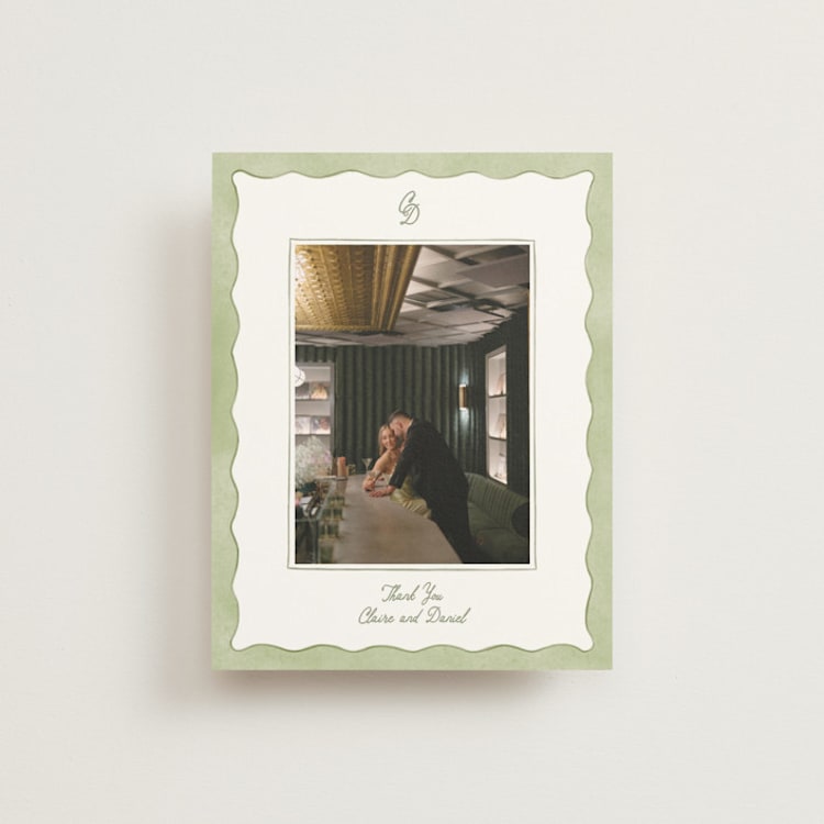 "Folk Garden" - Flat Wedding Thank You Cards in Garden by Creo Study - Front